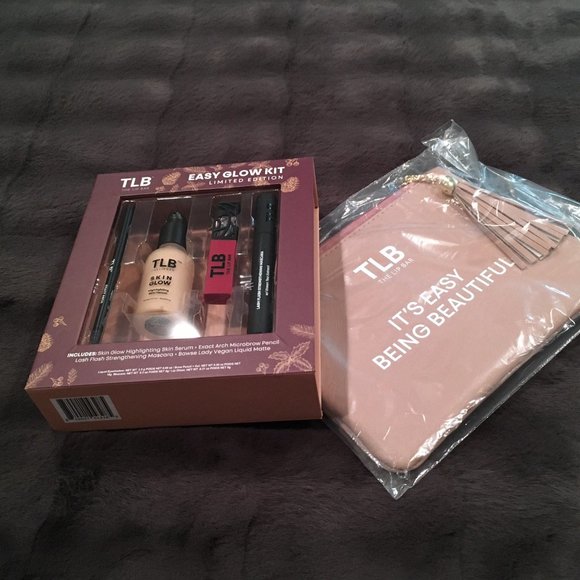 The Lip Bar Easy Glow Kit - 5 Piece Set - Bawse Lady Liquid Matte - Vegan